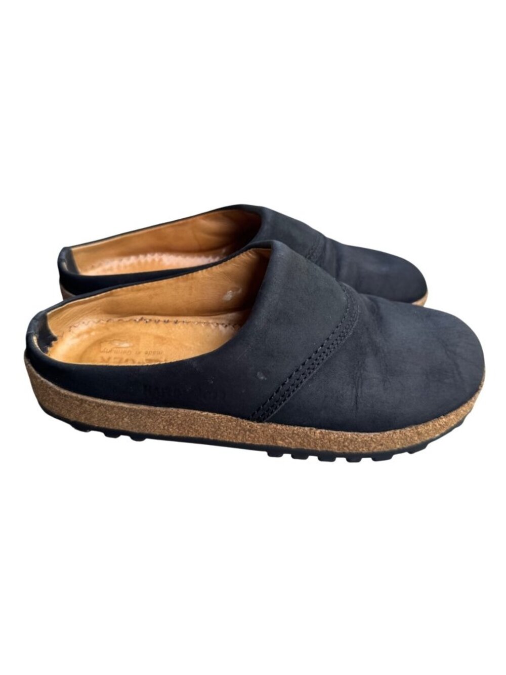 Haflinger Women’s Black Clogs Slip On Comfort Sandals EU 36 US 5.5-6 Cork Footbe